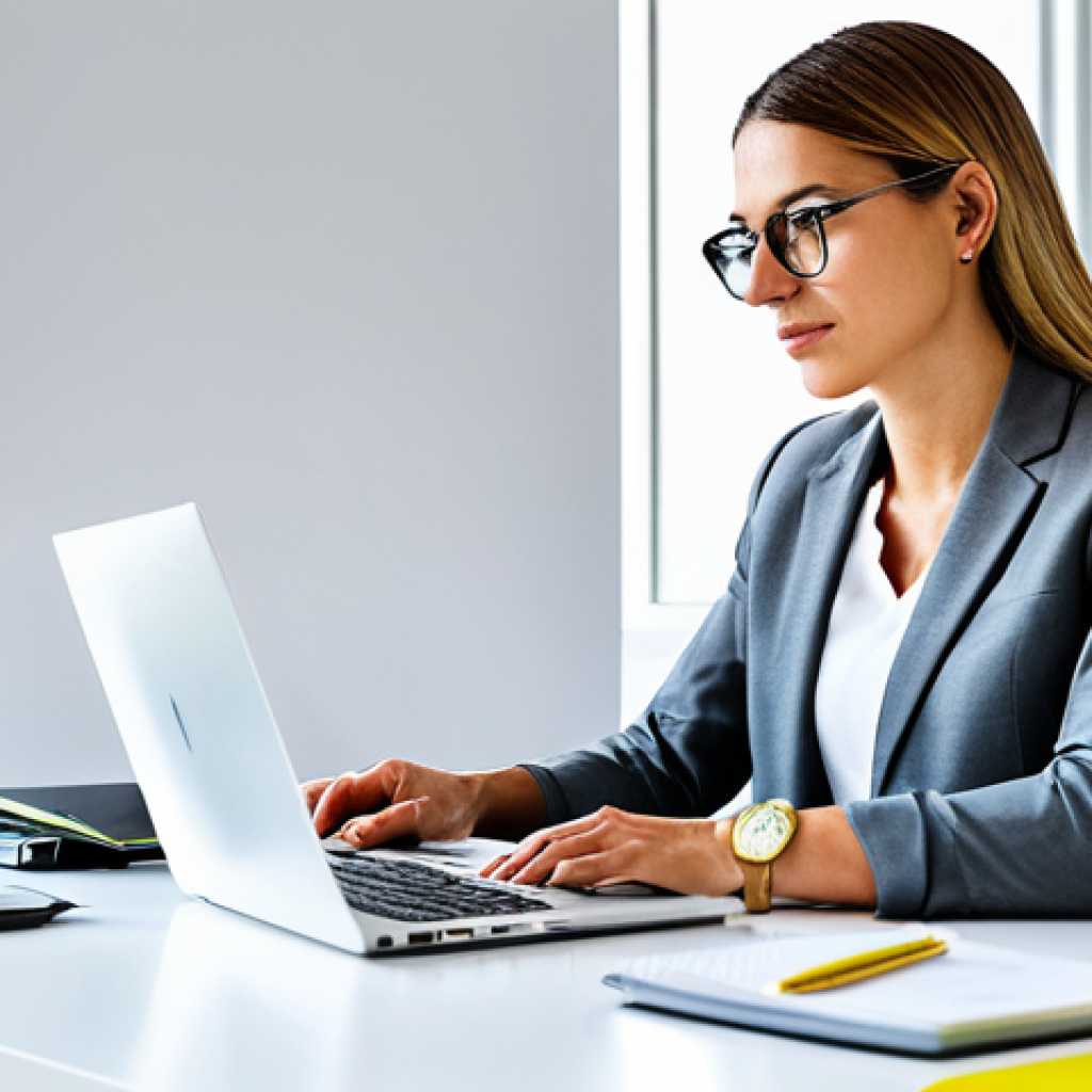 자치행정사 자격증 인식 - Modern Office Setting**

"A focused administrative professional, fully clothed in a modest and styli...