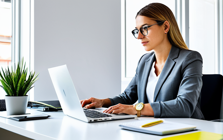 자치행정사 자격증 인식 - Modern Office Setting**

"A focused administrative professional, fully clothed in a modest and styli...