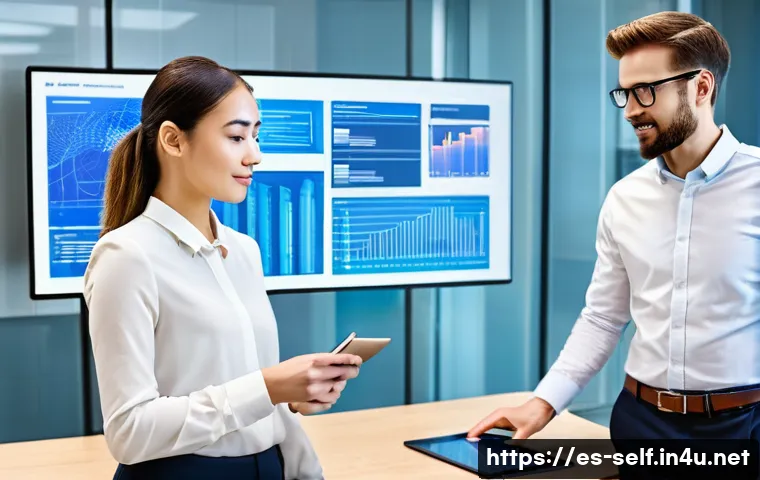 자치행정사 직장 내 교육 기회 - **Digital Transformation in Public Administration:**
    "A vibrant, modern office scene within a mu...