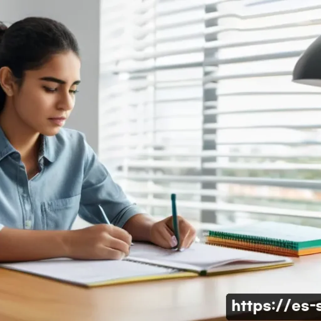 자치행정사 자격증 합격률 - A focused young adult Hispanic woman studying diligently at a tidy desk in a bright, modern home off...