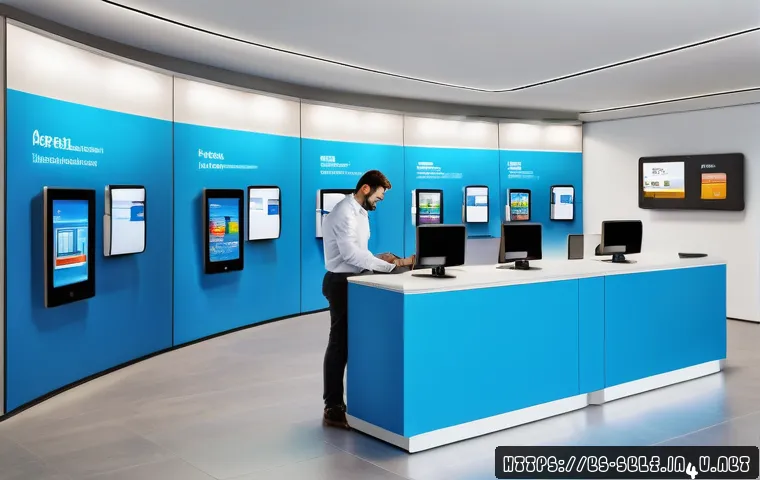 자치행정사 업무 변화 트렌드 - A modern Spanish local government office with diverse public servants using digital tablets and comp...
